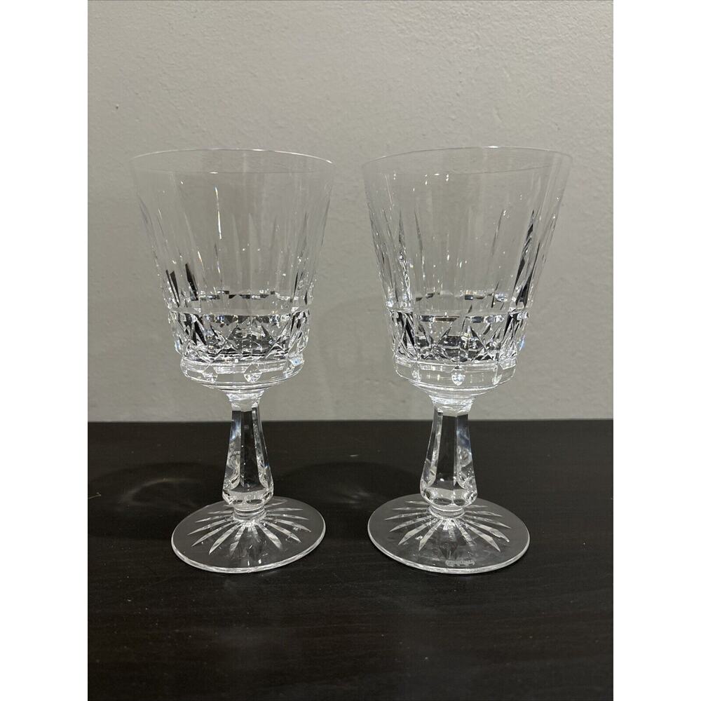 Waterford Crystal Kylemore Water Wine Glass Goblet 6 3/4" Set Of (2)